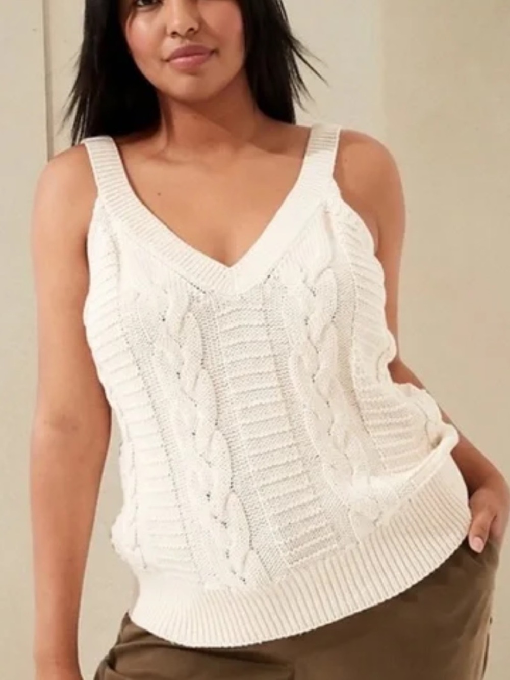 Banana Republic Cream Sweater Tank
